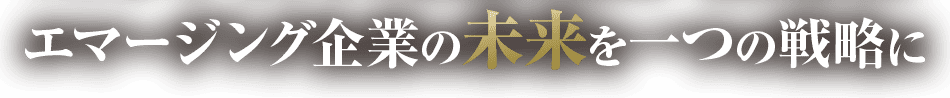 エマージング企業の未来を一つの戦略に